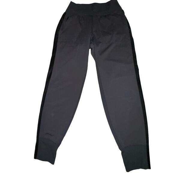 ATHLETA Black venice velvet stripe jogger. Sz SP - Picture 1 of 6